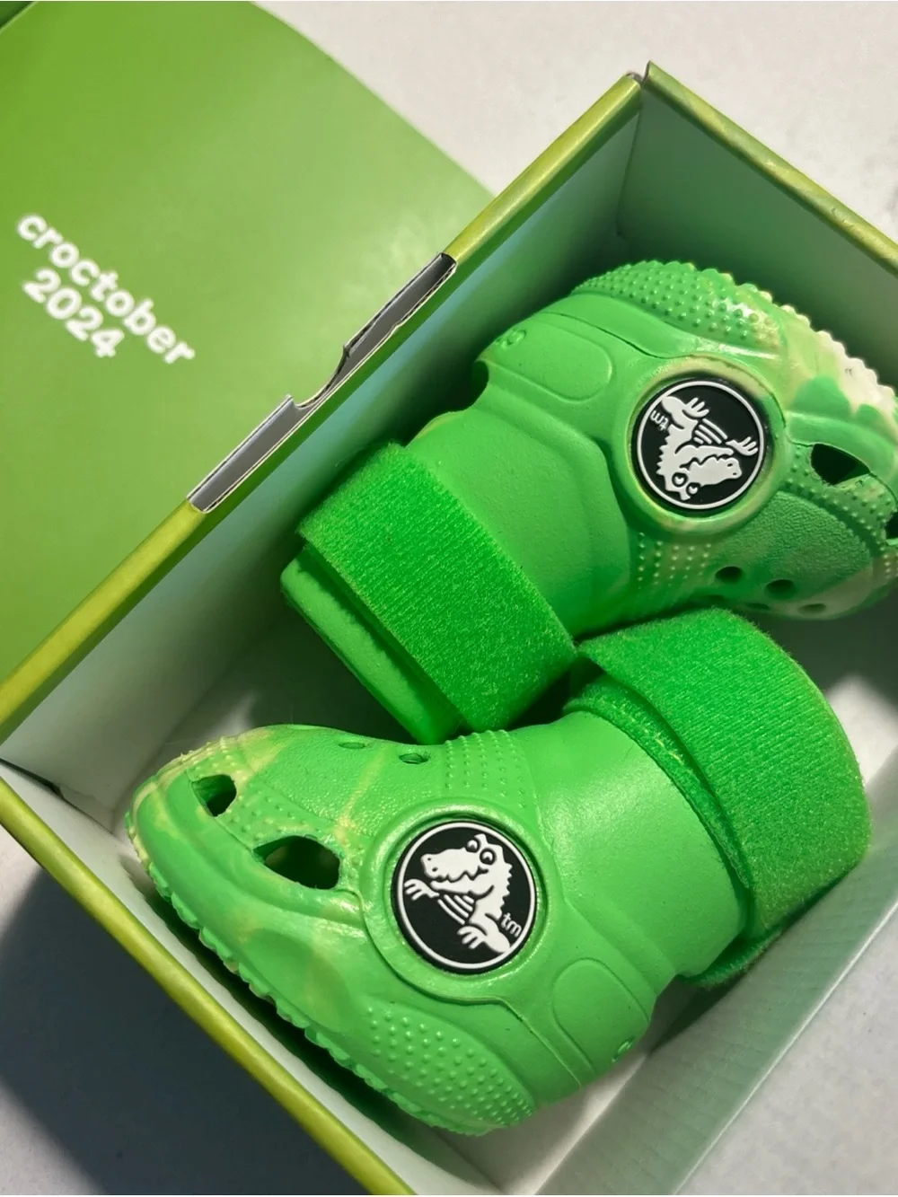 BARK CROCS Dog Limited Edition BARK Boots Green Slime MEDIUM Croctober 2024 New